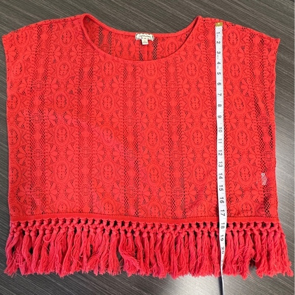 EYESHADOW size L Vermillion Bohemian Lace Top with Fringe Detail at wais… - Picture 4 of 11